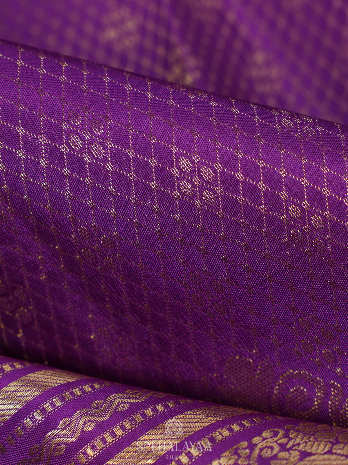 Purple Kanjivaram Silk Saree