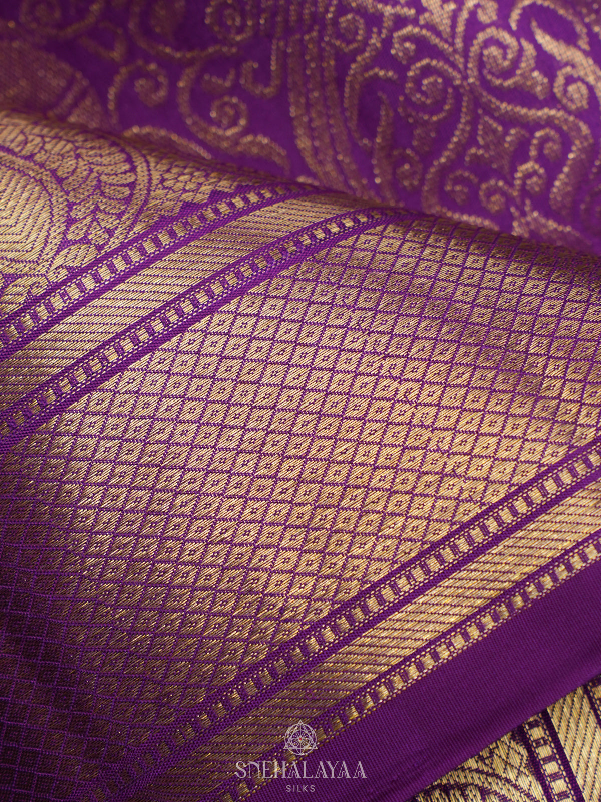 Purple Kanjivaram Silk Saree