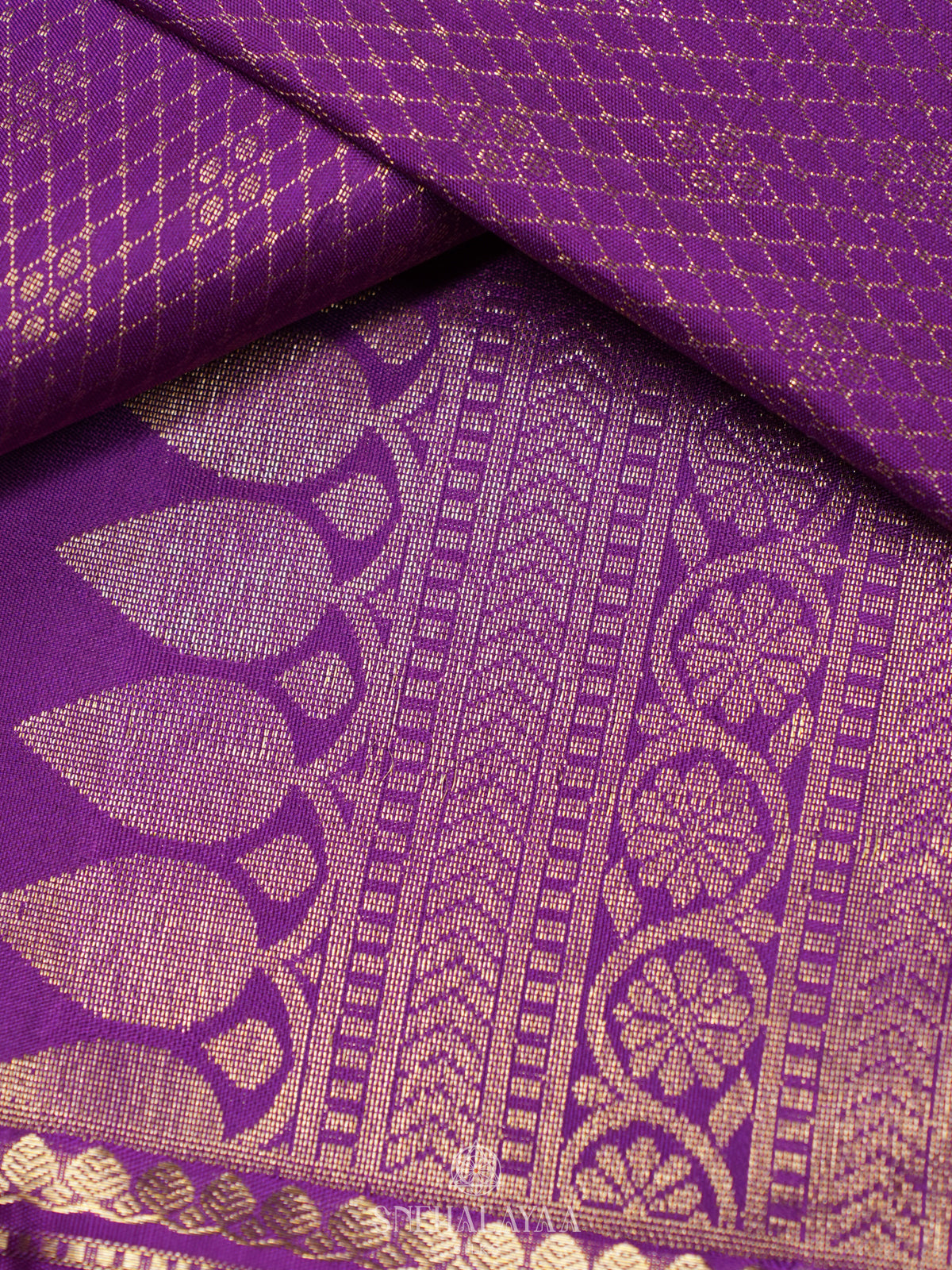 Purple Kanjivaram Silk Saree
