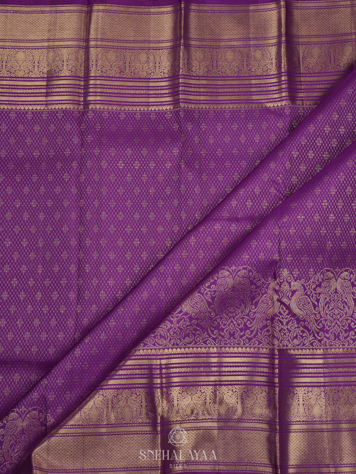 Purple Kanjivaram Silk Saree