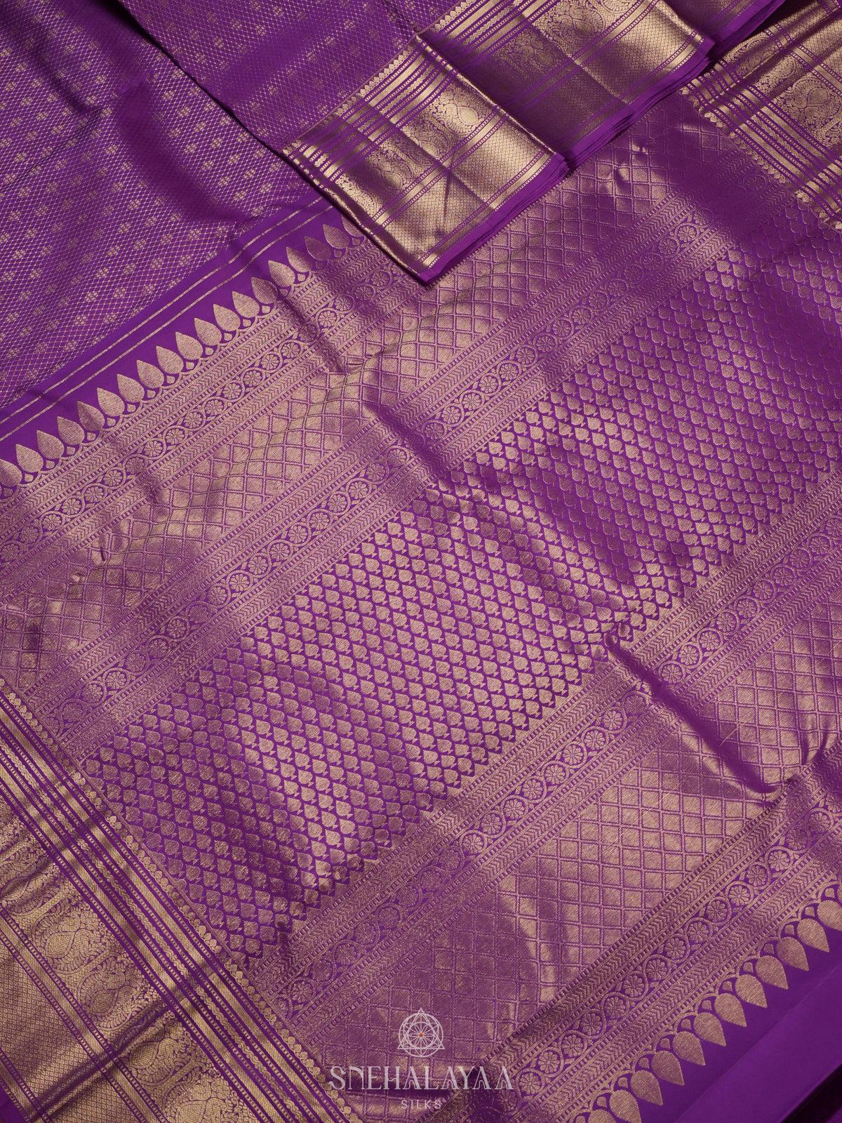Purple Kanjivaram Silk Saree