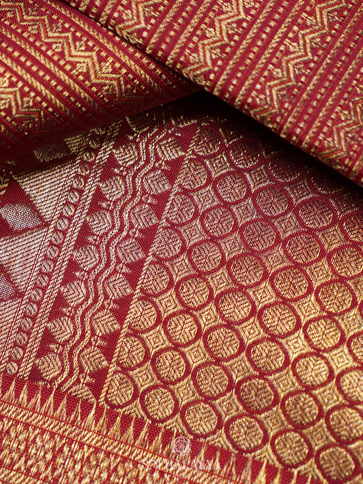 Maroon Kanjivaram Silk Saree