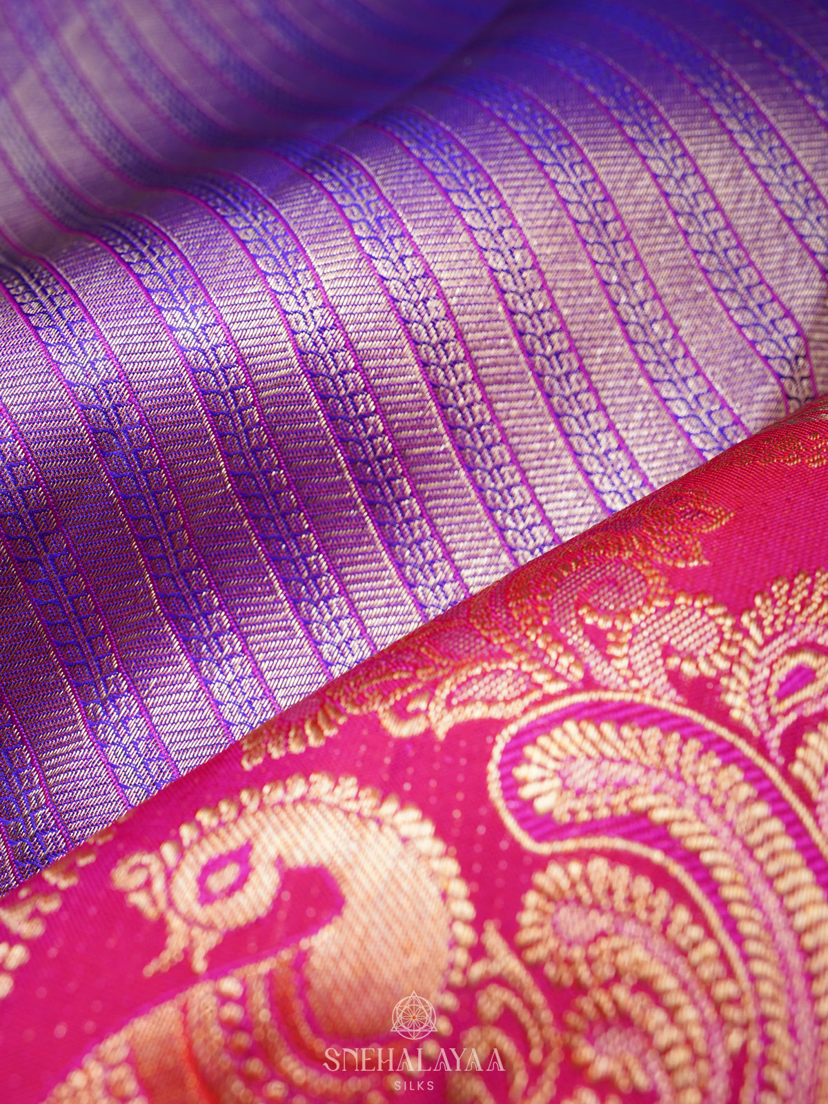 Lilac Kanjivaram Silk Saree
