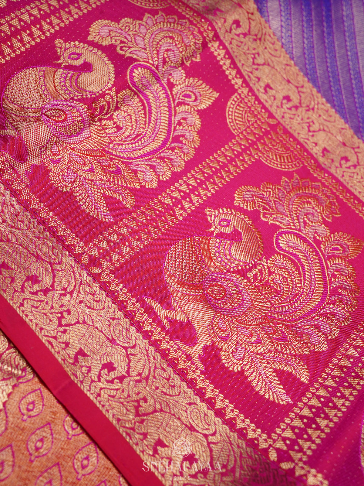 Lilac Kanjivaram Silk Saree