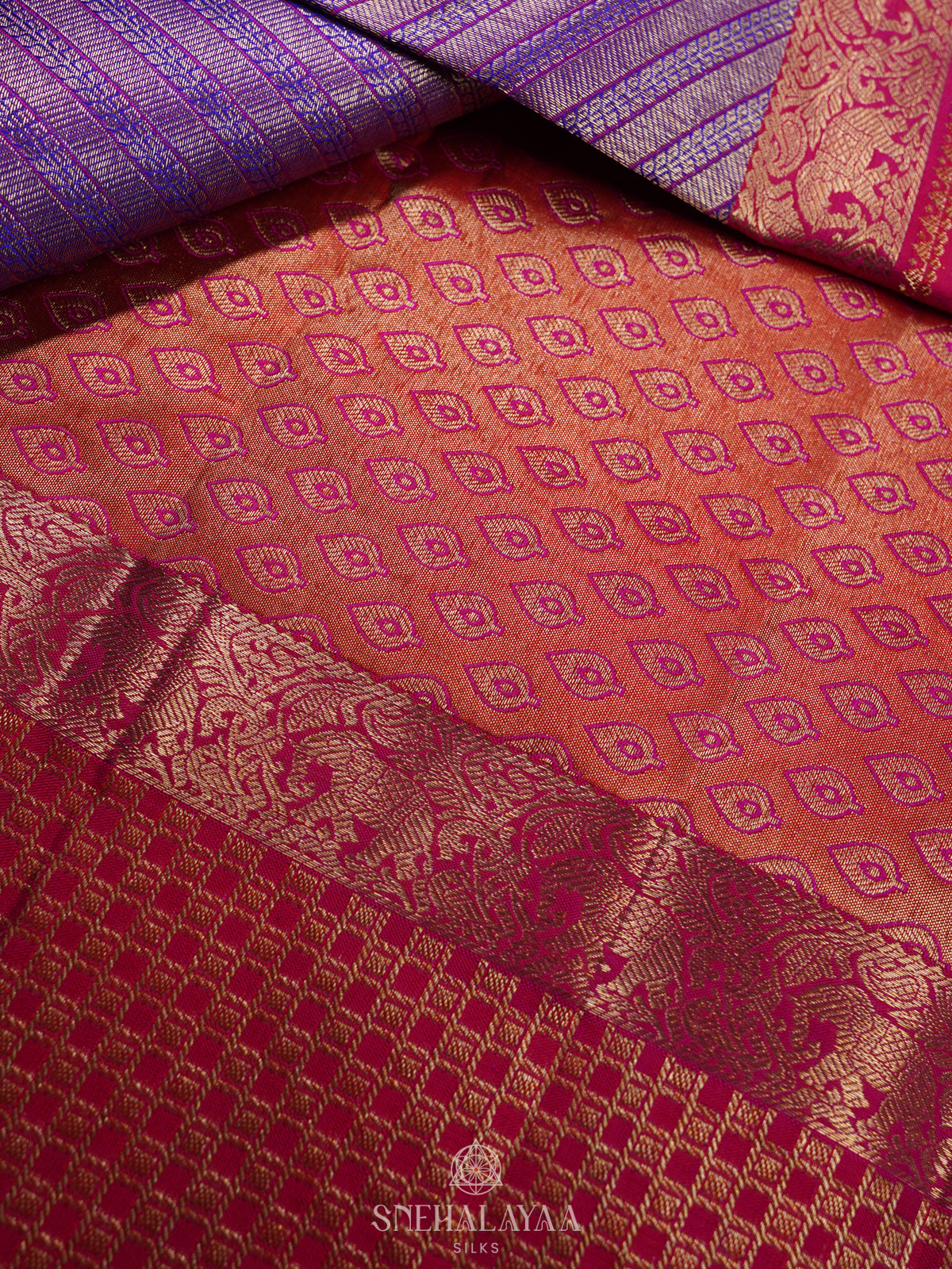 Lilac Kanjivaram Silk Saree