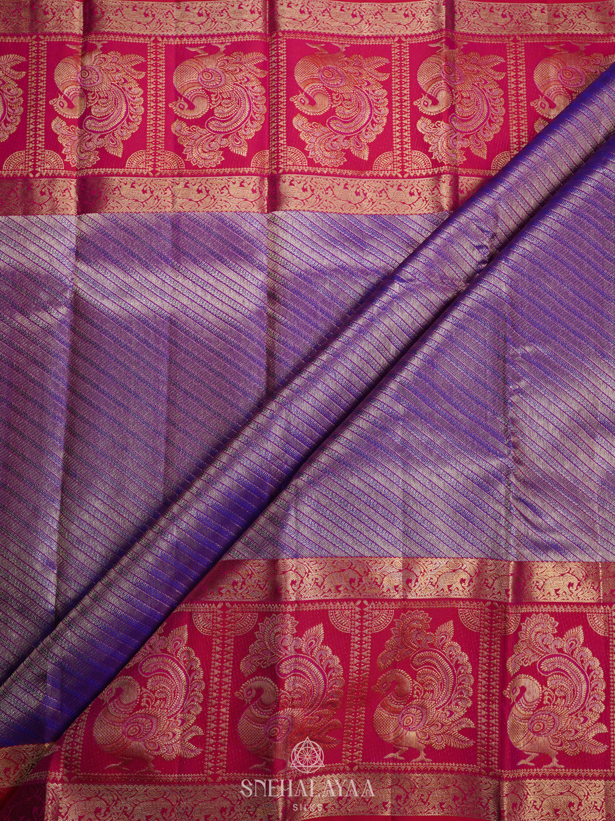 Lilac Kanjivaram Silk Saree