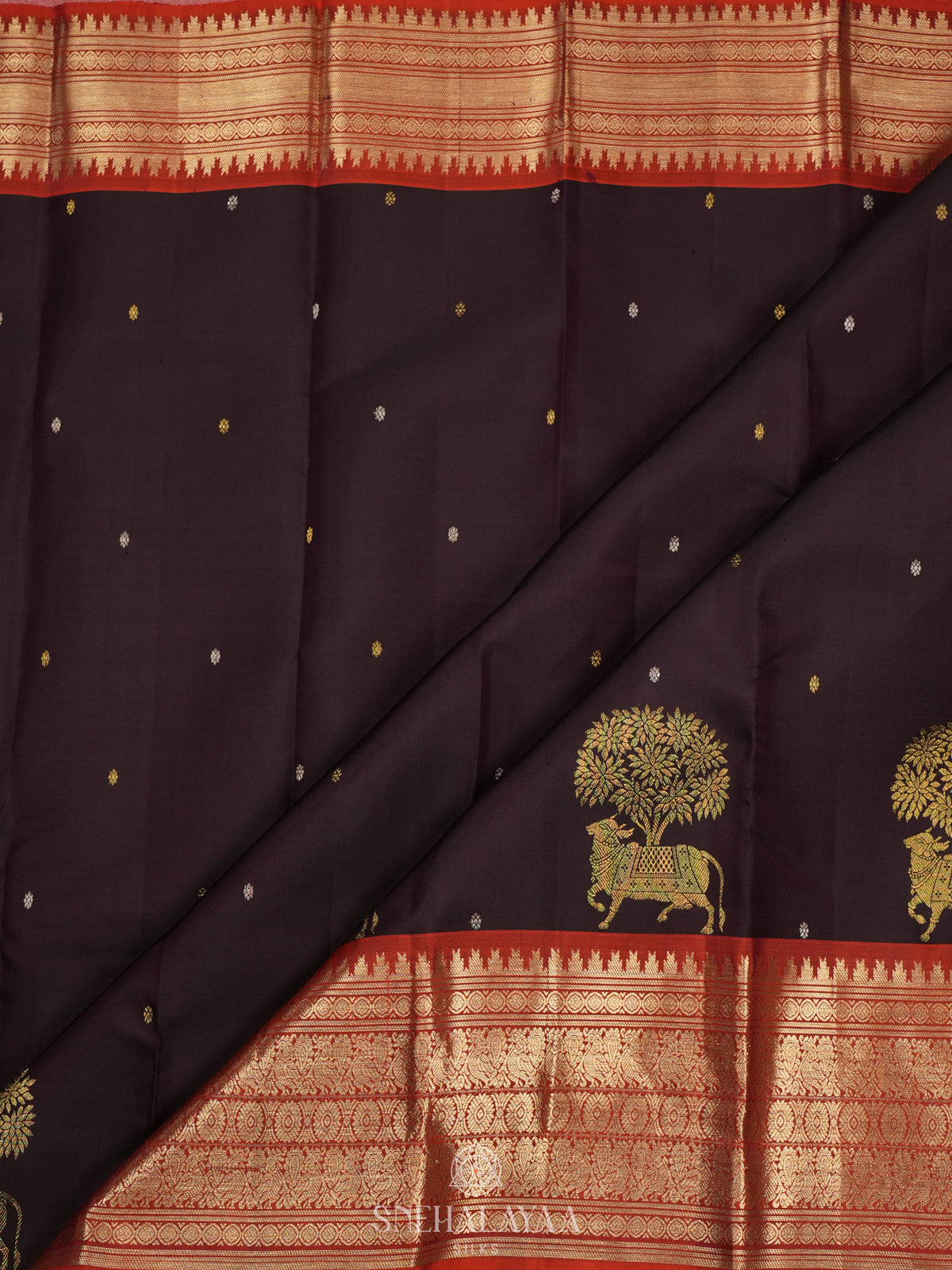 Black Kanjivaram Silk Saree
