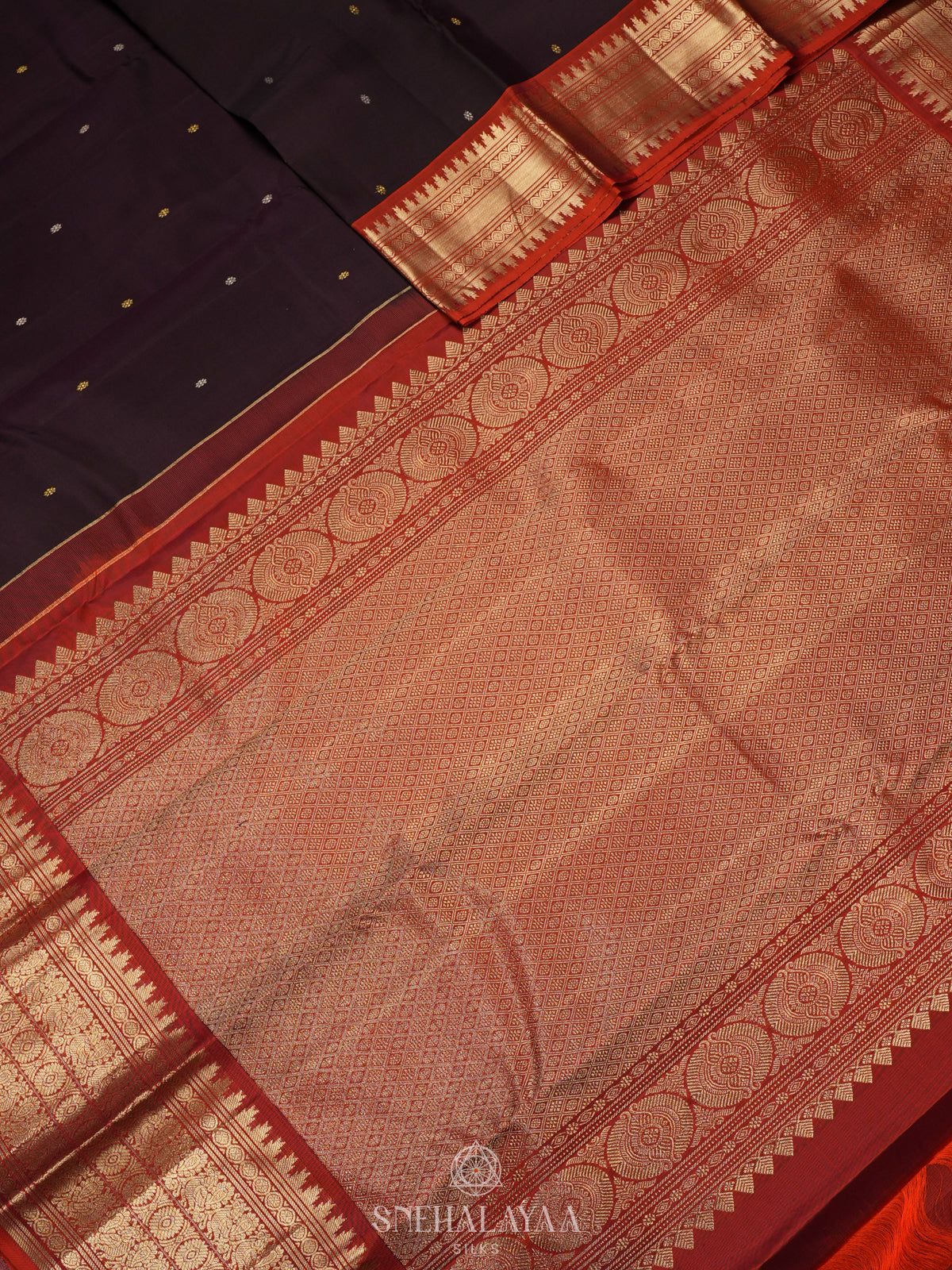 Black Kanjivaram Silk Saree
