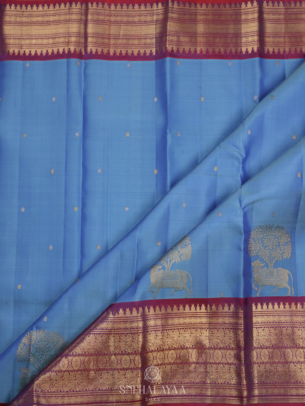 Blue Kanjivaram Silk Saree
