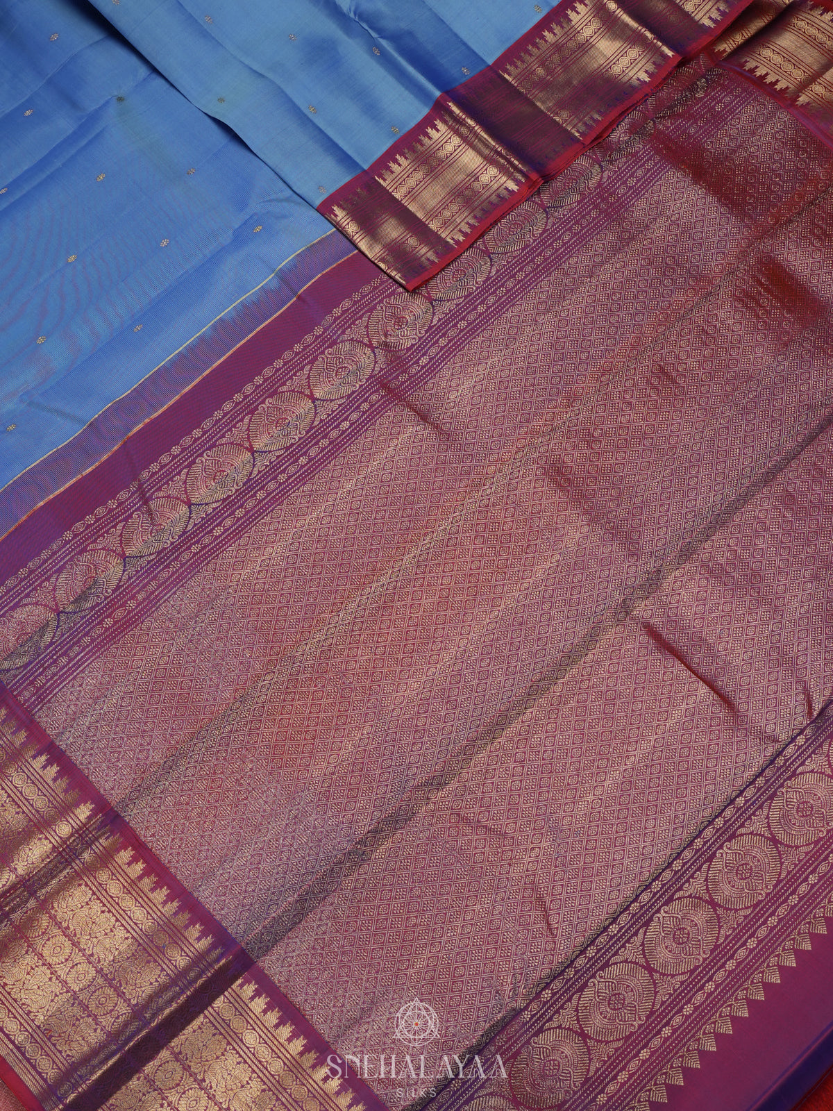 Blue Kanjivaram Silk Saree