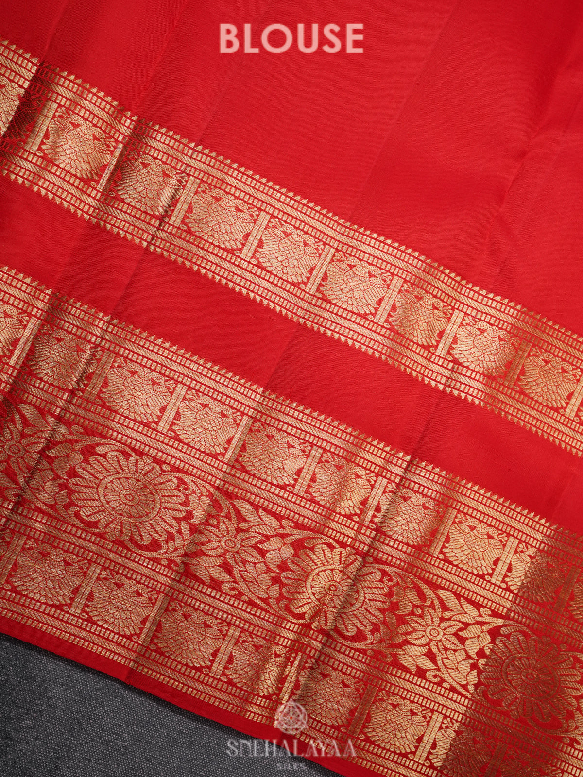 Rust Orange Kanjivaram Silk Saree