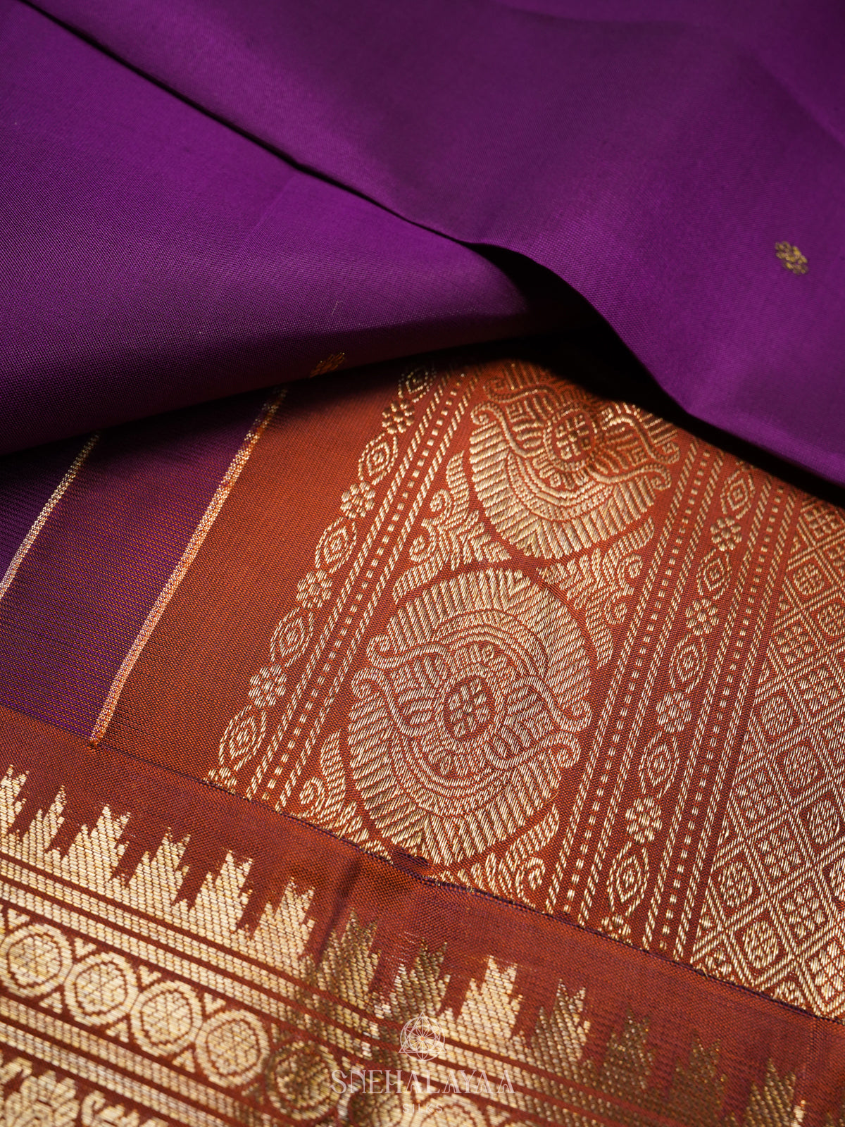 Purple Kanjivaram Silk Saree
