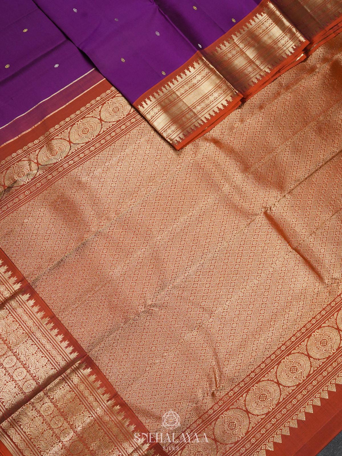 Purple Kanjivaram Silk Saree
