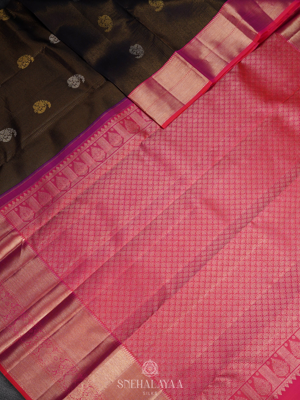 Black Kanjivaram Silk Saree