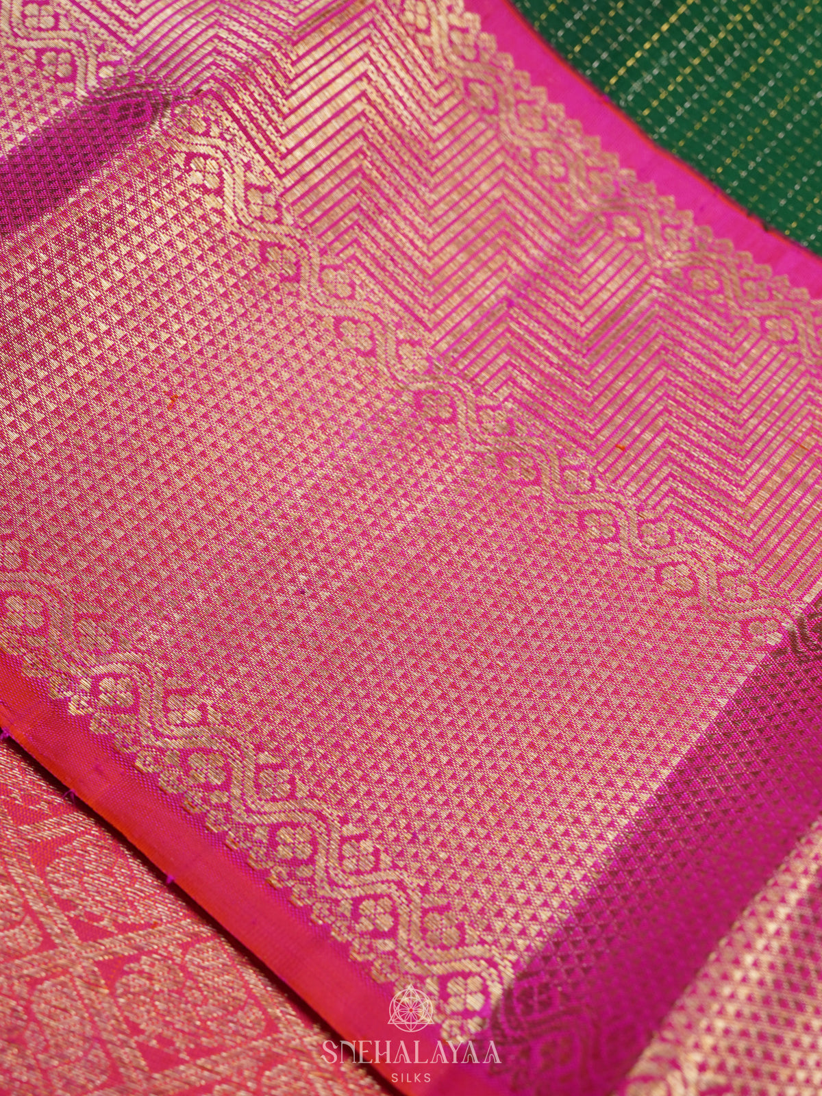 Forest Green Kanjivaram Silk Saree