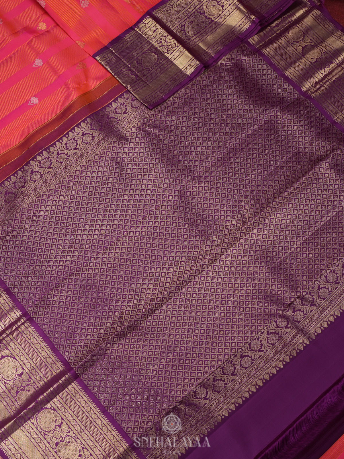 Pink Kanjivaram Silk Saree