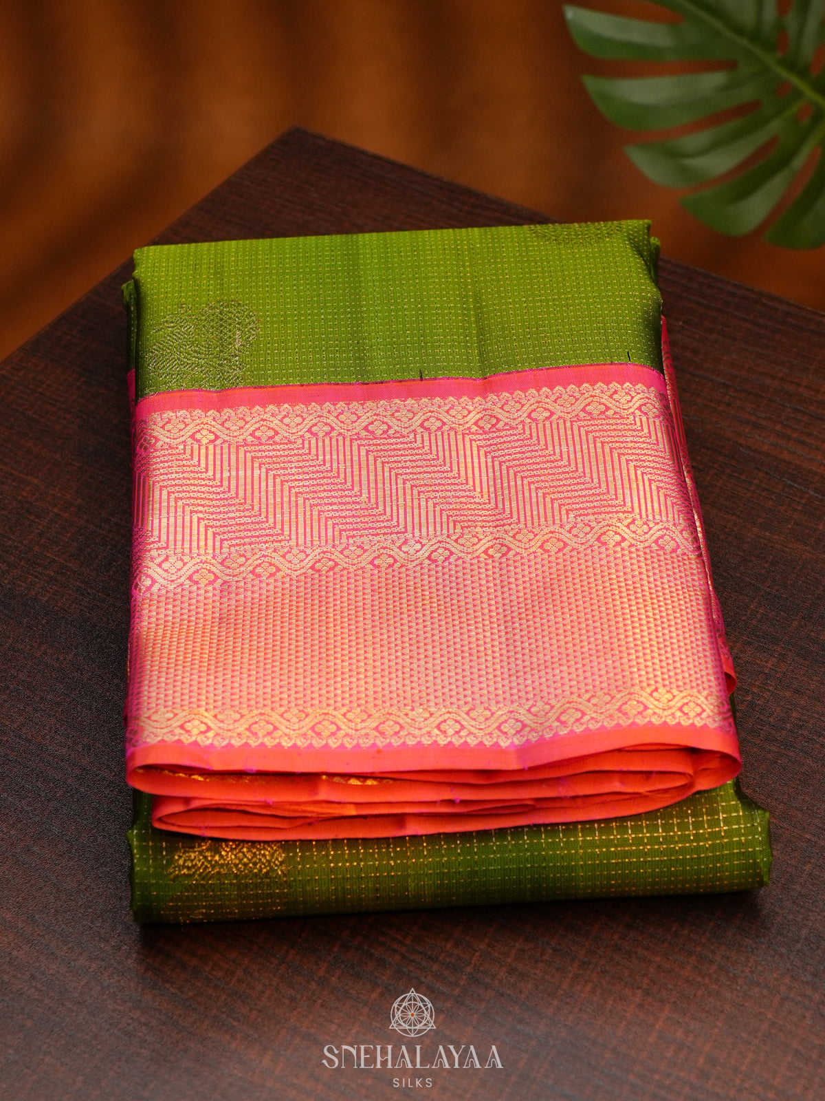 Emerald Green Kanjivaram Silk Saree