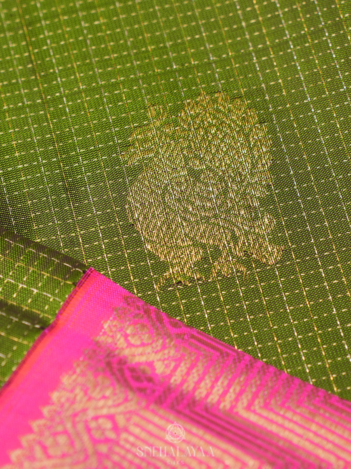 Emerald Green Kanjivaram Silk Saree