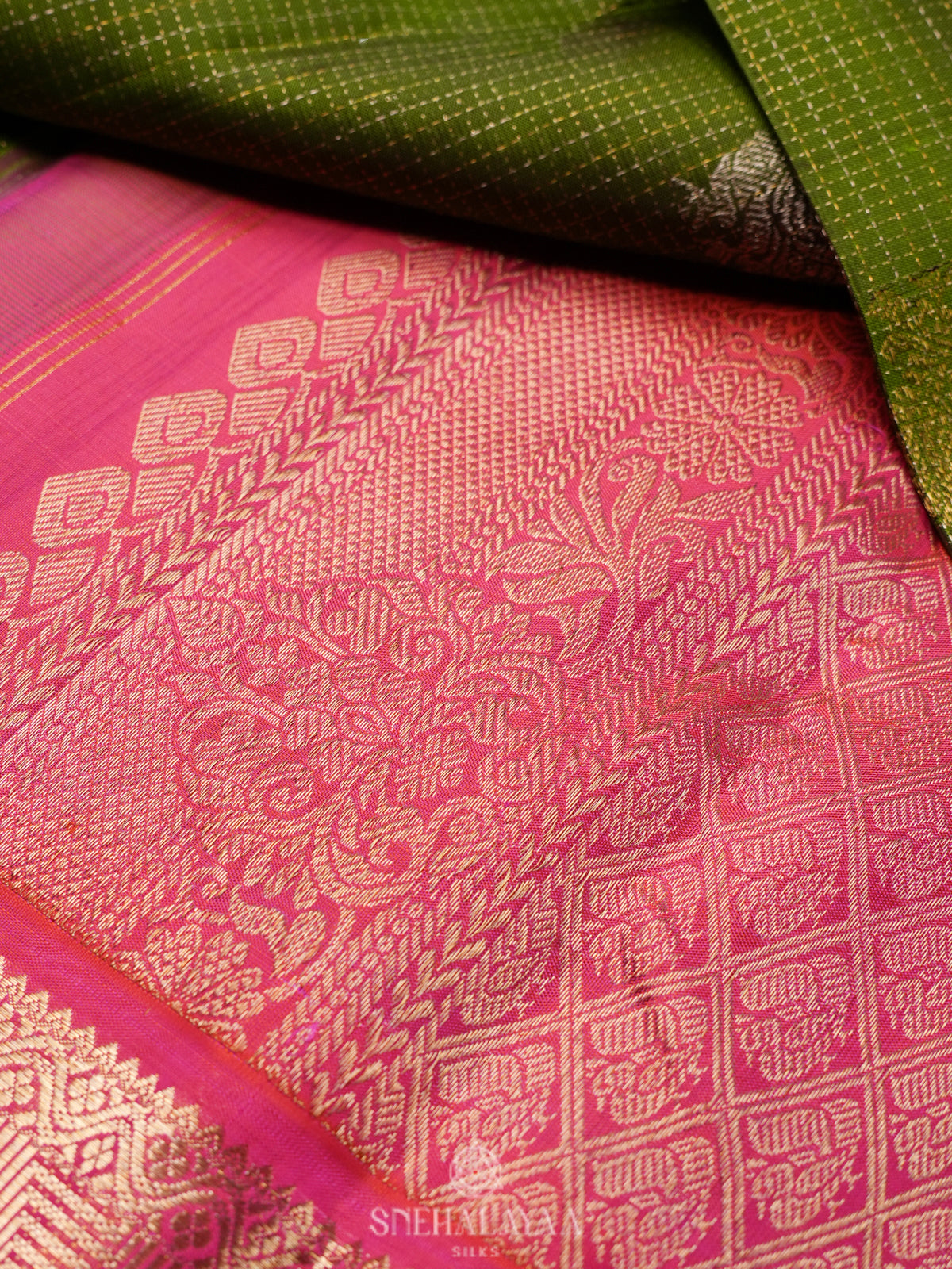 Emerald Green Kanjivaram Silk Saree