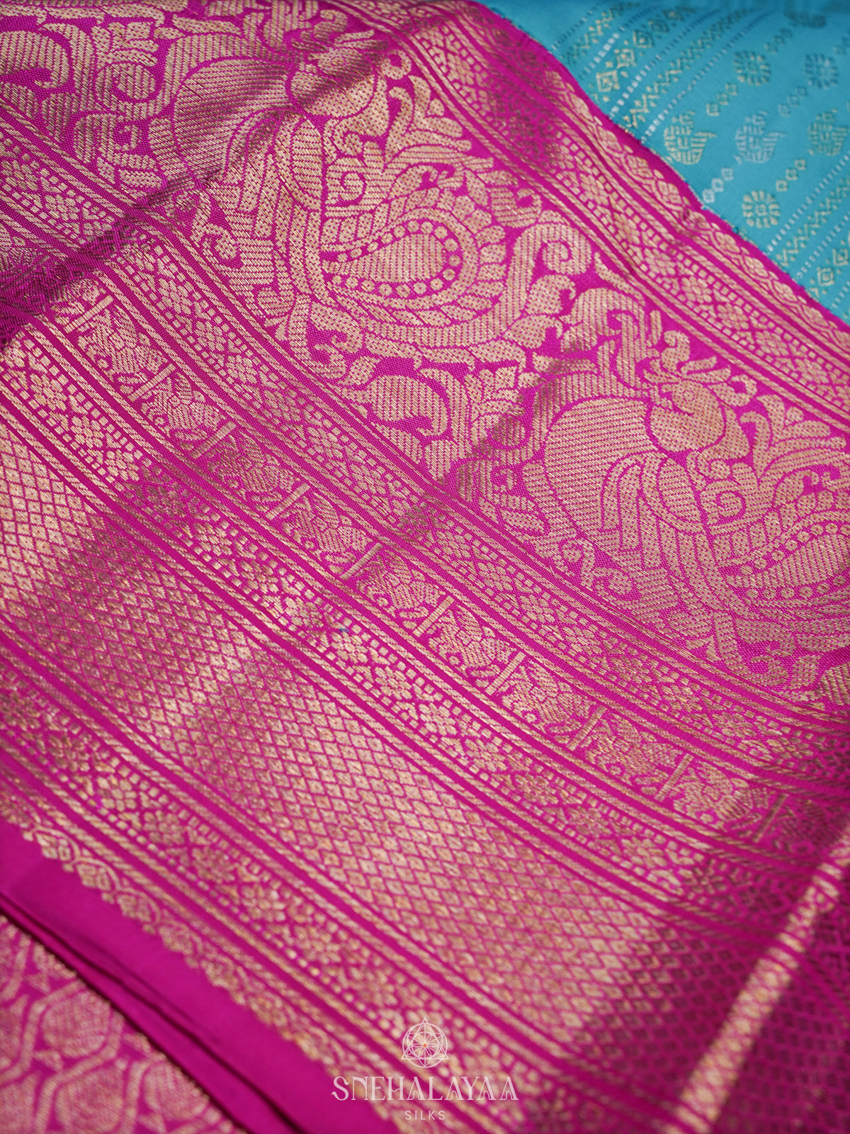 Sky Blue Kanjivaram Silk Saree