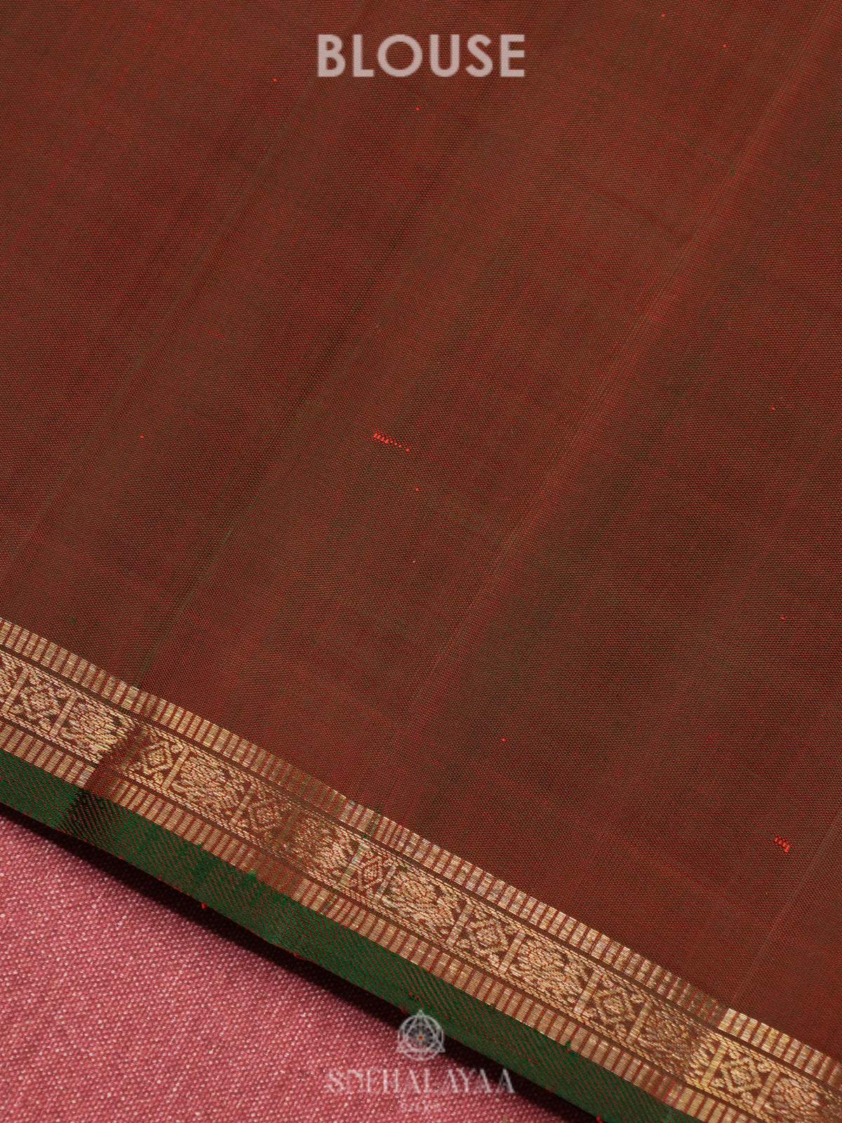 Rust Orange Kanjivaram Silk Saree