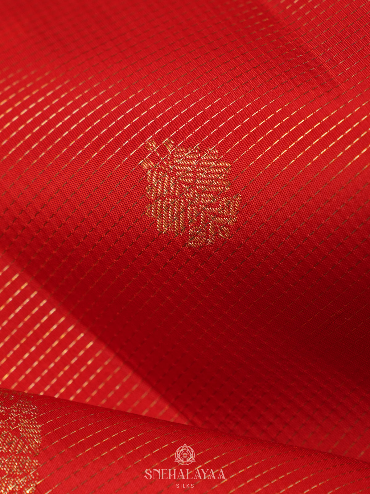 Rust Orange Kanjivaram Silk Saree