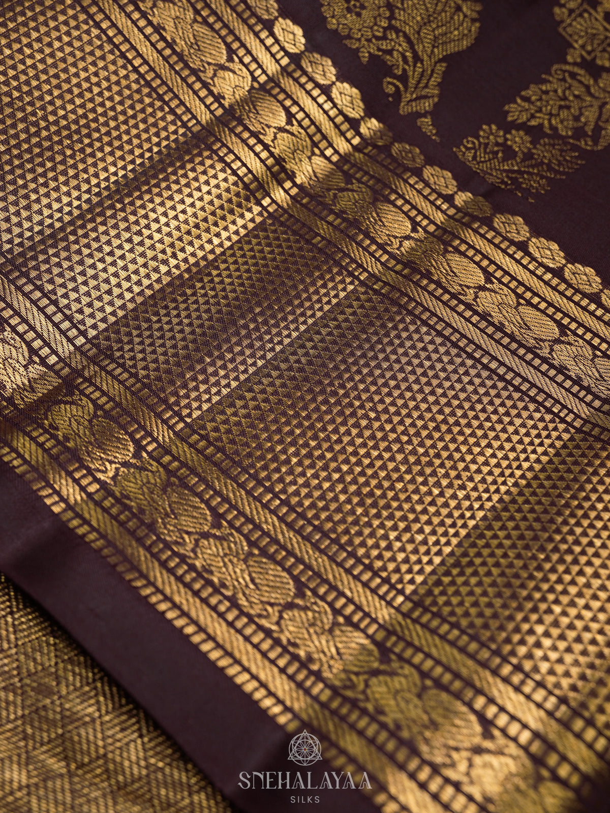 Coffee Brown Kanjivaram Silk Saree