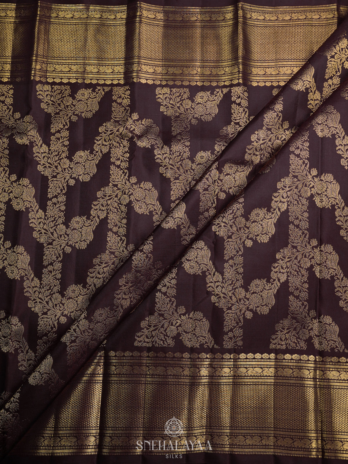 Coffee Brown Kanjivaram Silk Saree