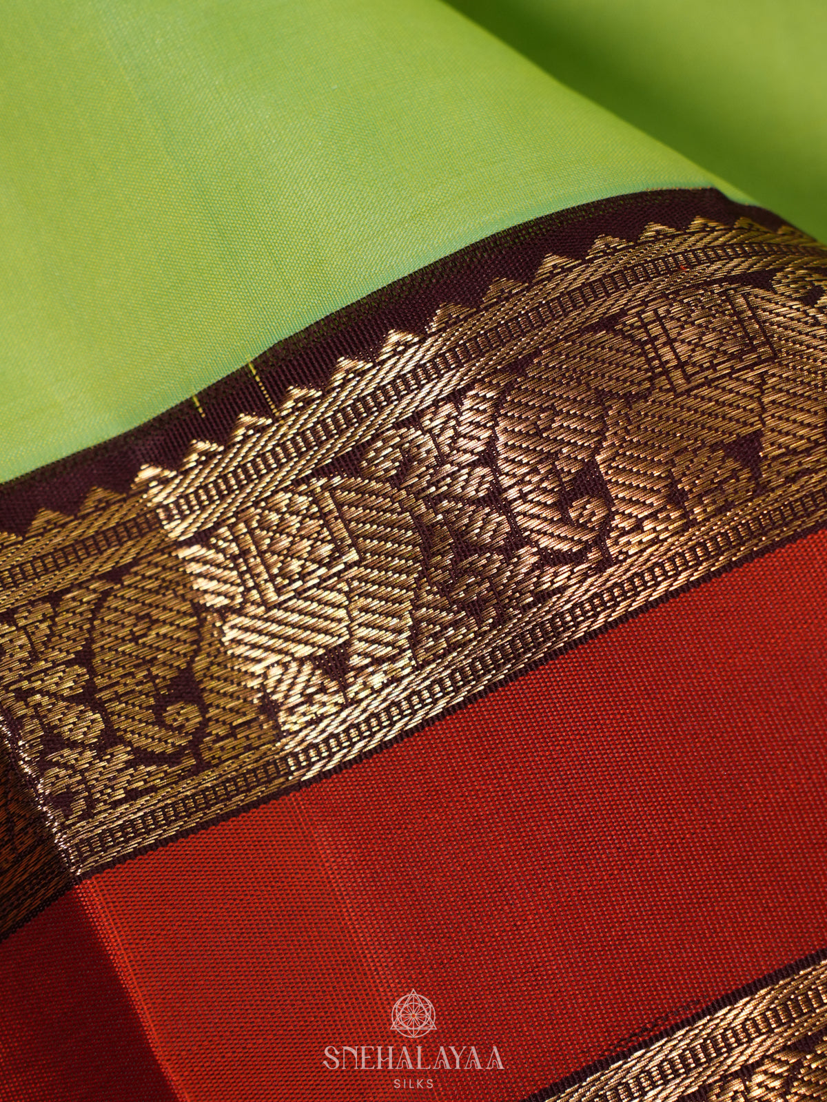 Pista Green Kanjivaram Silk Saree