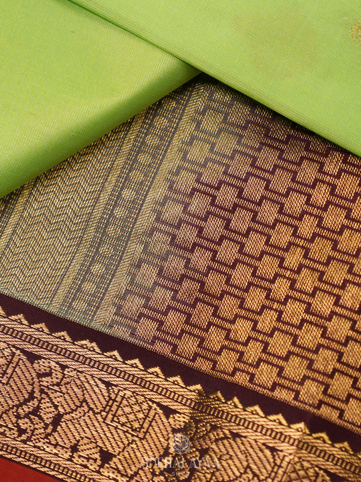 Pista Green Kanjivaram Silk Saree