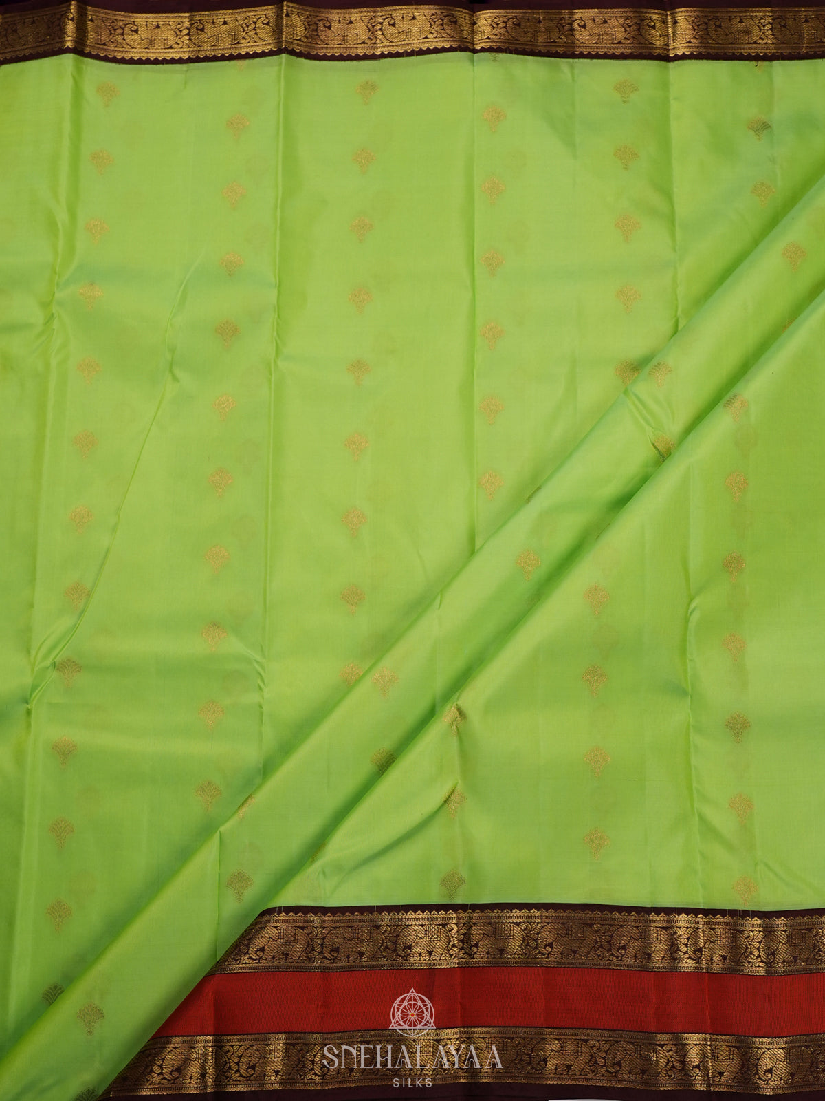 Pista Green Kanjivaram Silk Saree