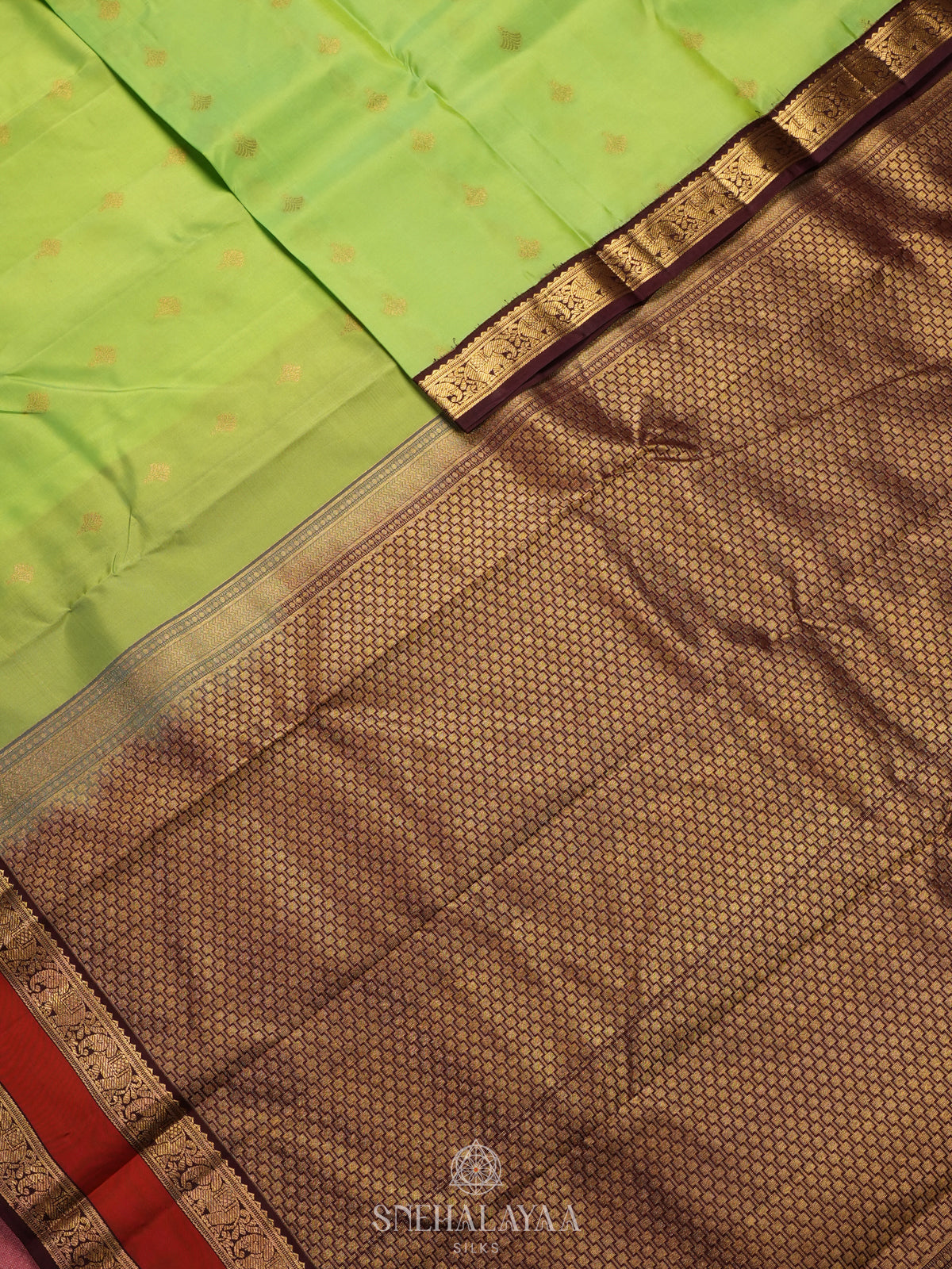 Pista Green Kanjivaram Silk Saree