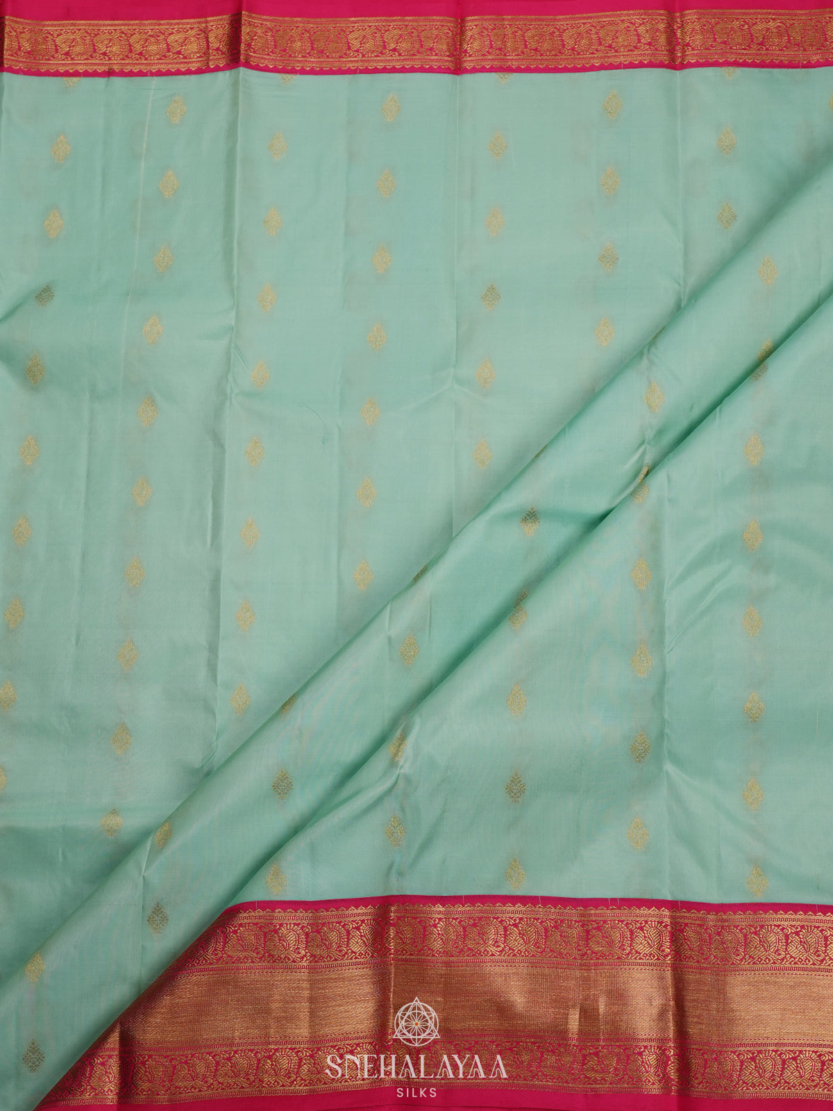 Mint Green Kanjivaram Silk Saree