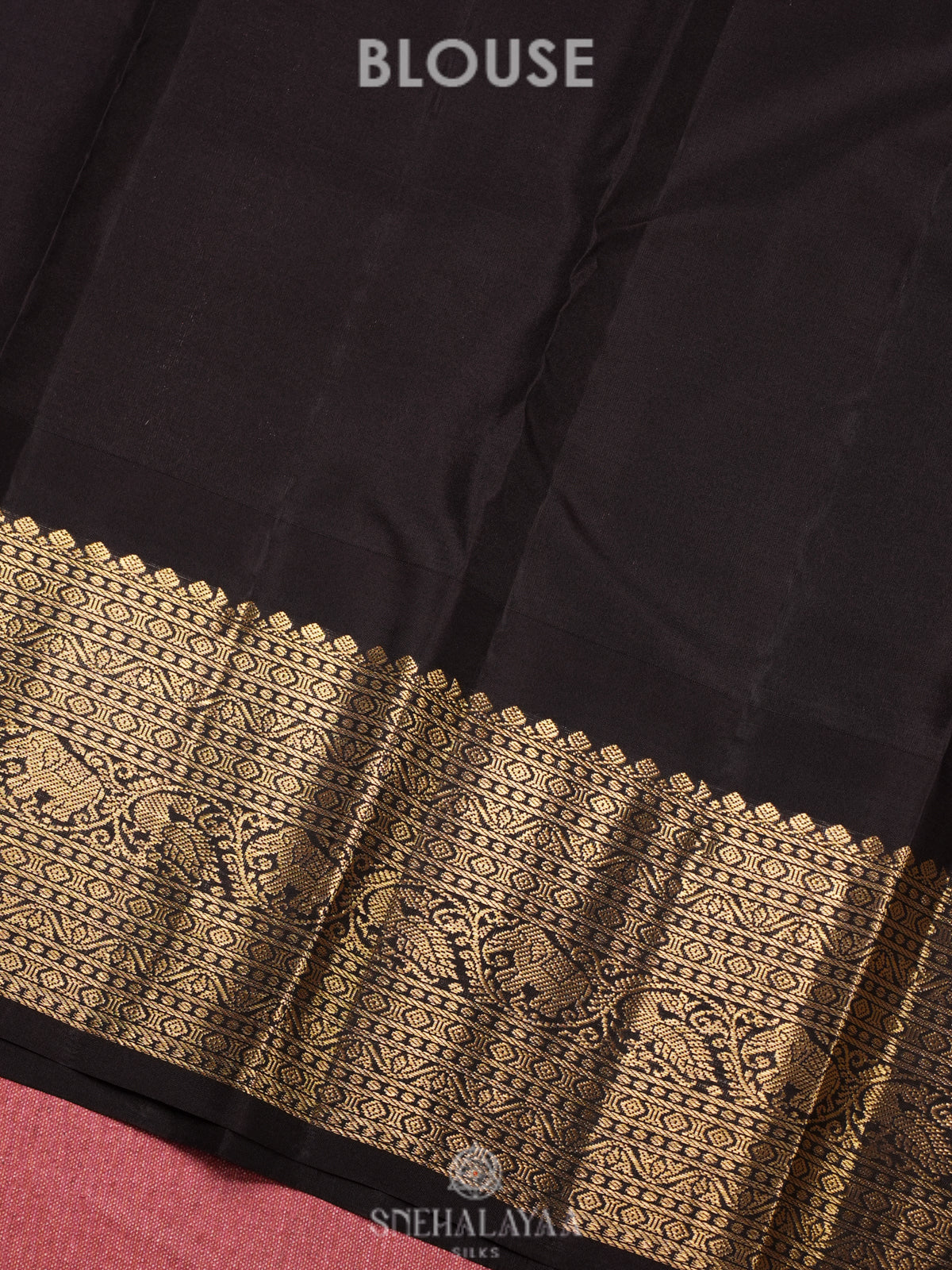 Rust Orange Kanjivaram Silk Saree