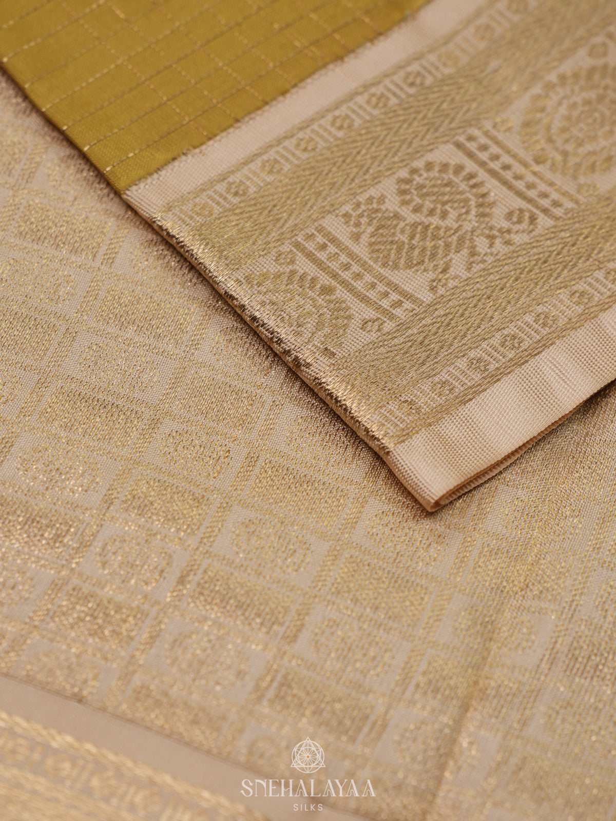 Mustard Kanjivaram Silk Saree