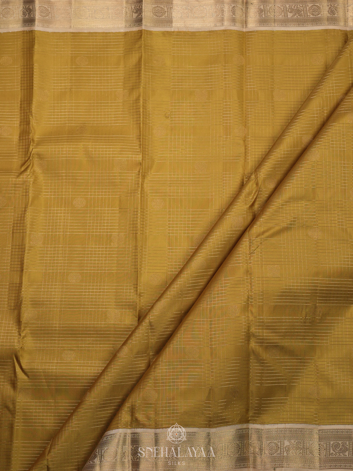 Mustard Kanjivaram Silk Saree