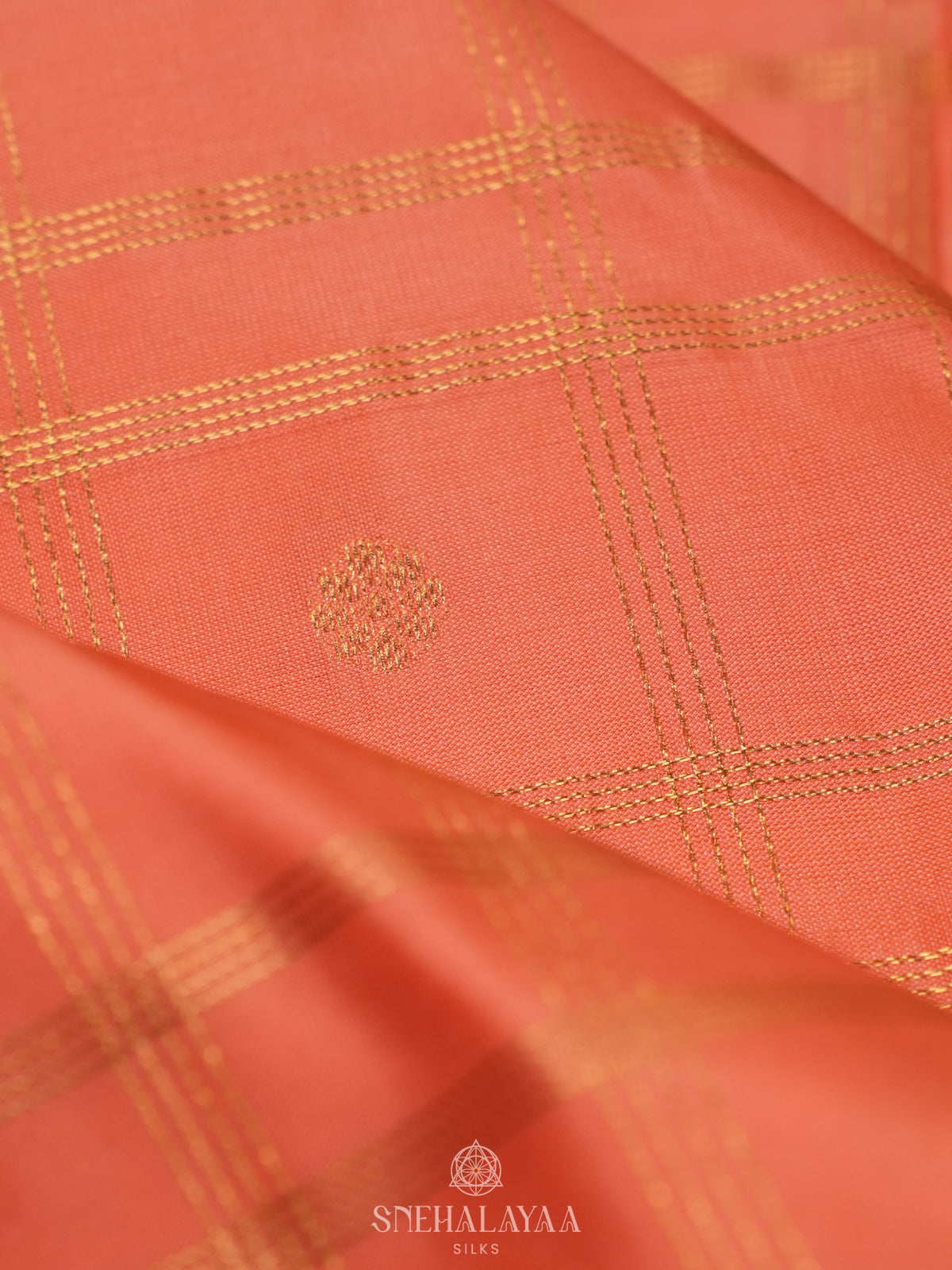 Peach Kanjivaram Silk Saree