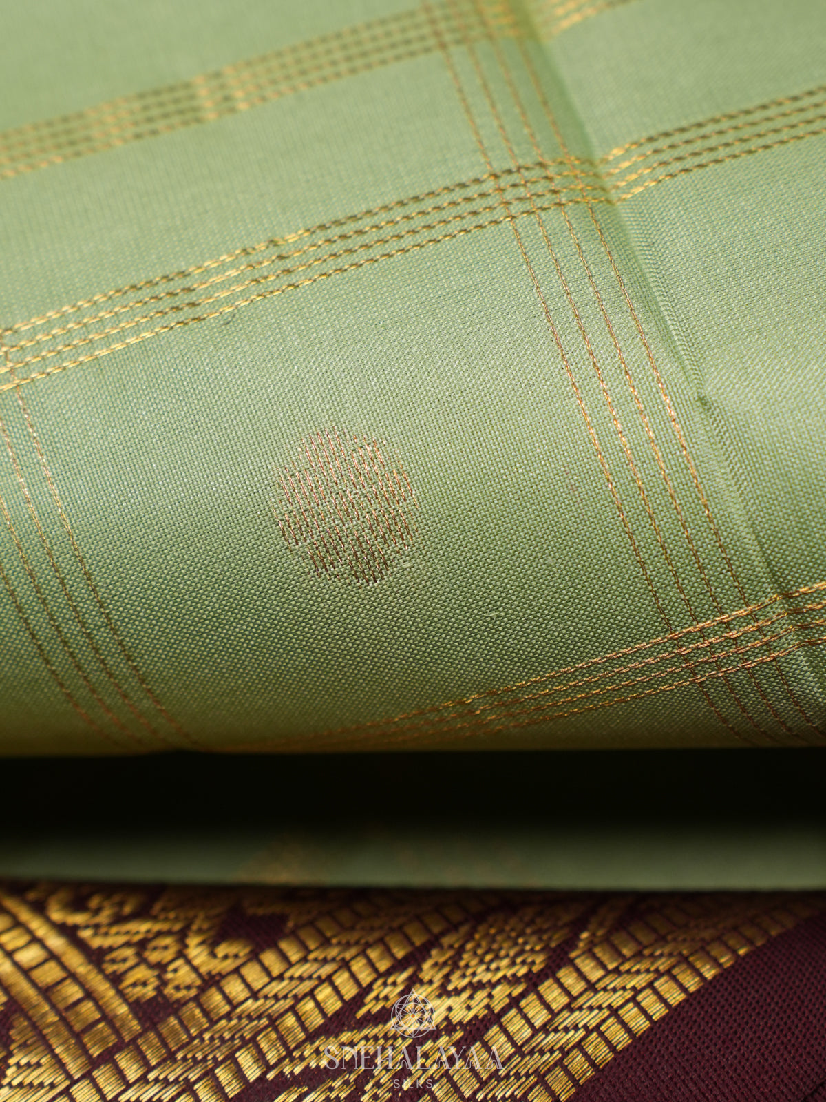 Pista Green Kanjivaram Silk Saree