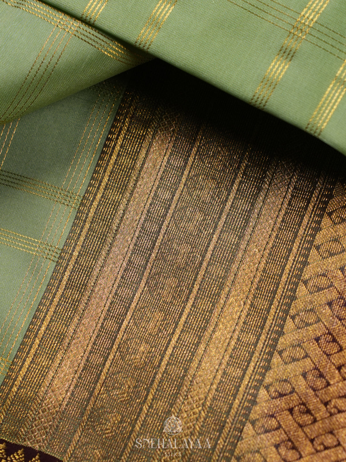 Pista Green Kanjivaram Silk Saree