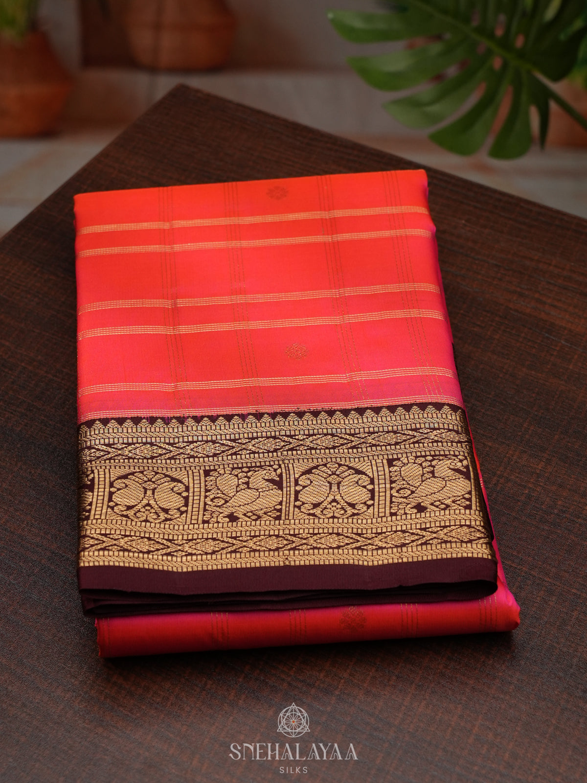 Pink Kanjivaram Silk Saree