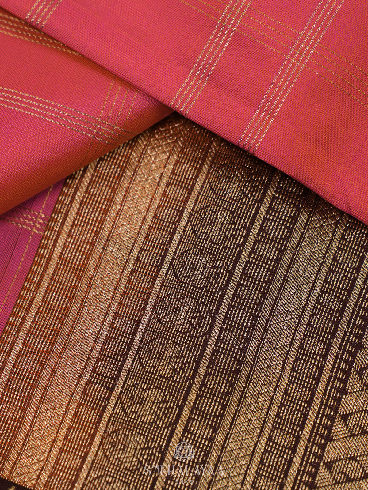 Pink Kanjivaram Silk Saree