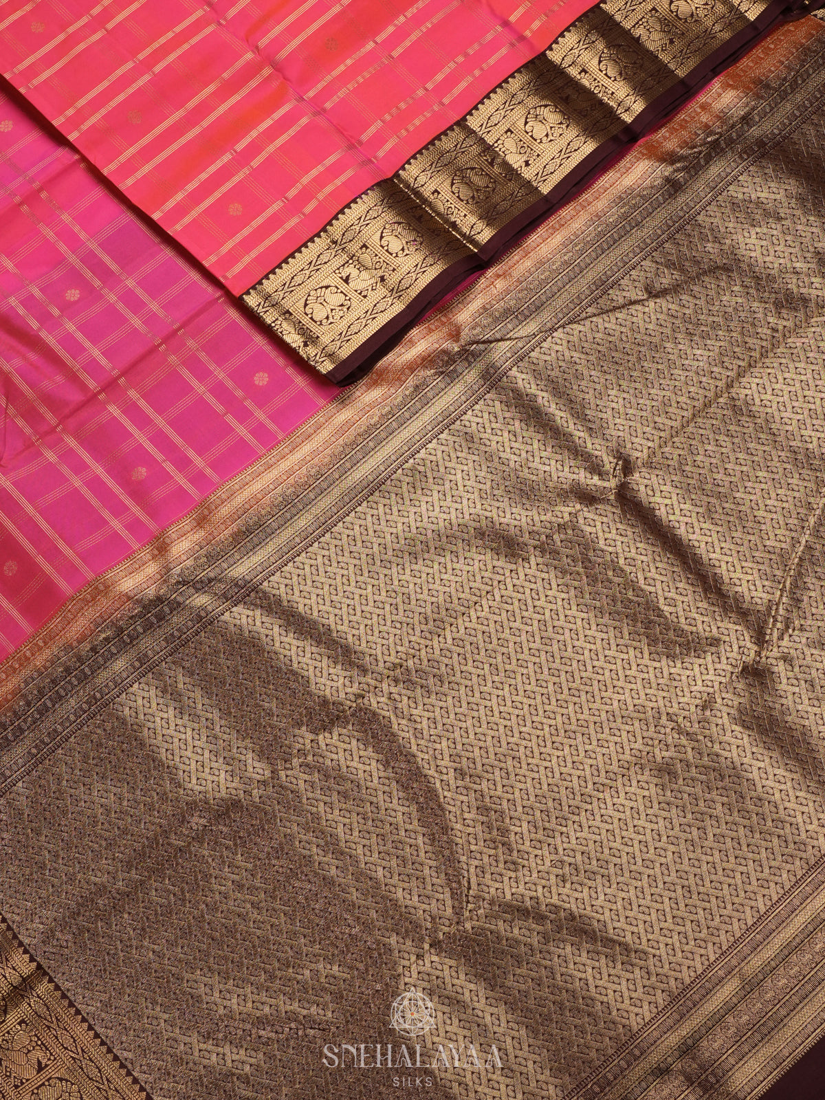 Pink Kanjivaram Silk Saree