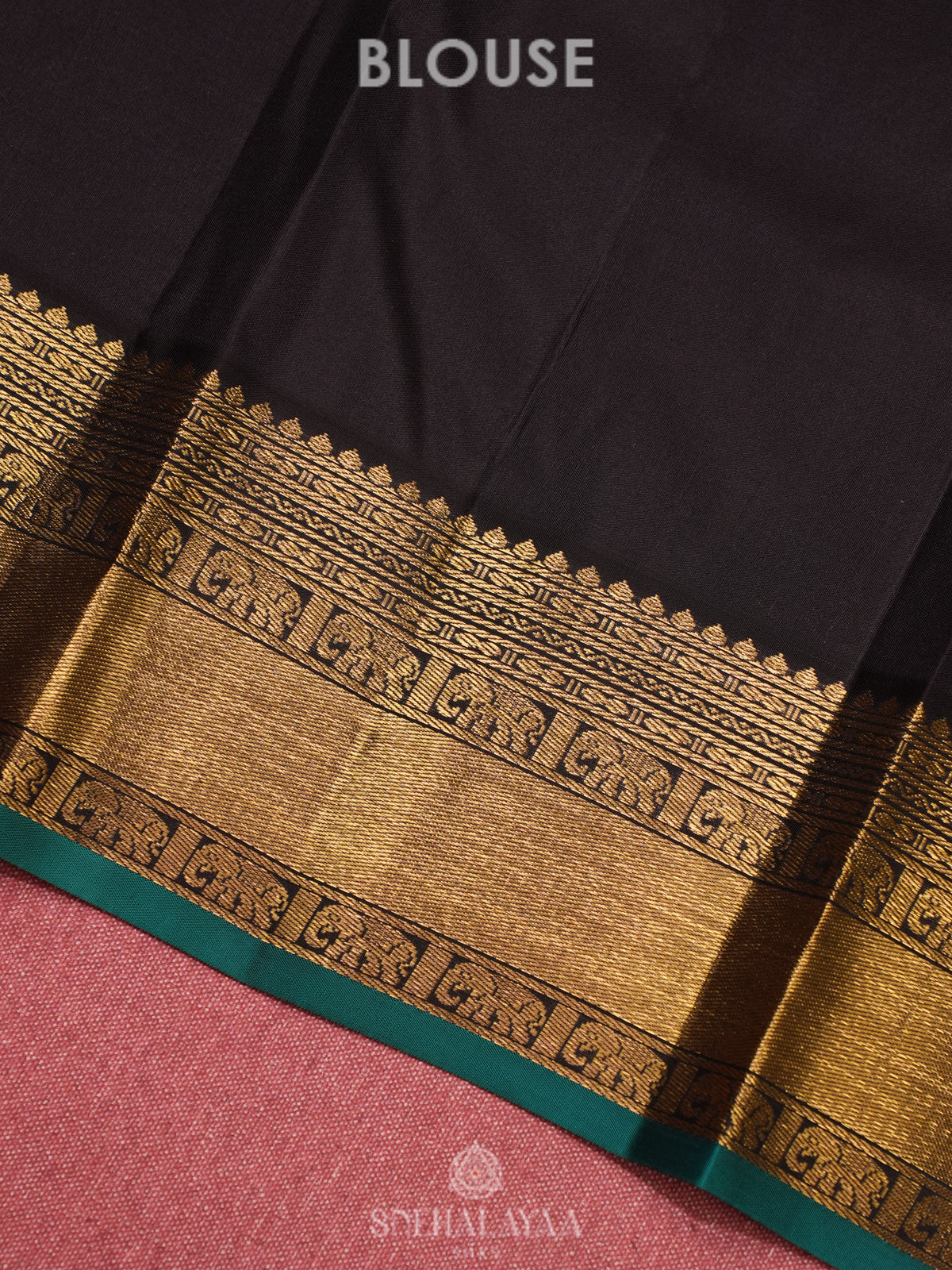 Teal Blue Kanjivaram Silk Saree
