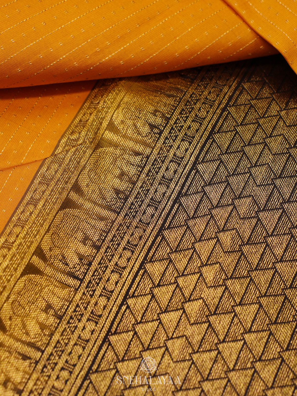 Mango Yellow Kanjivaram Silk Saree