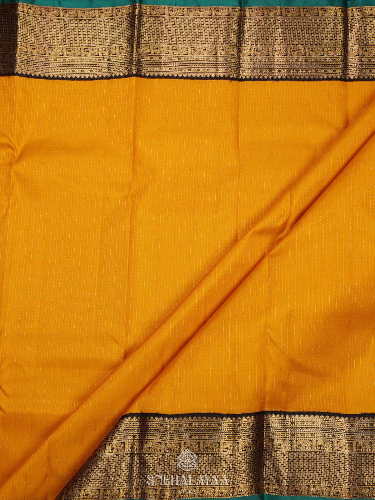 Mango Yellow Kanjivaram Silk Saree