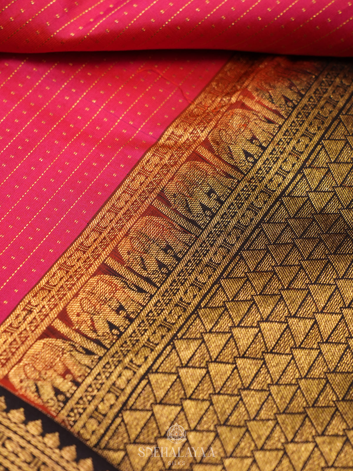Ruby Red Kanjivaram Silk Saree