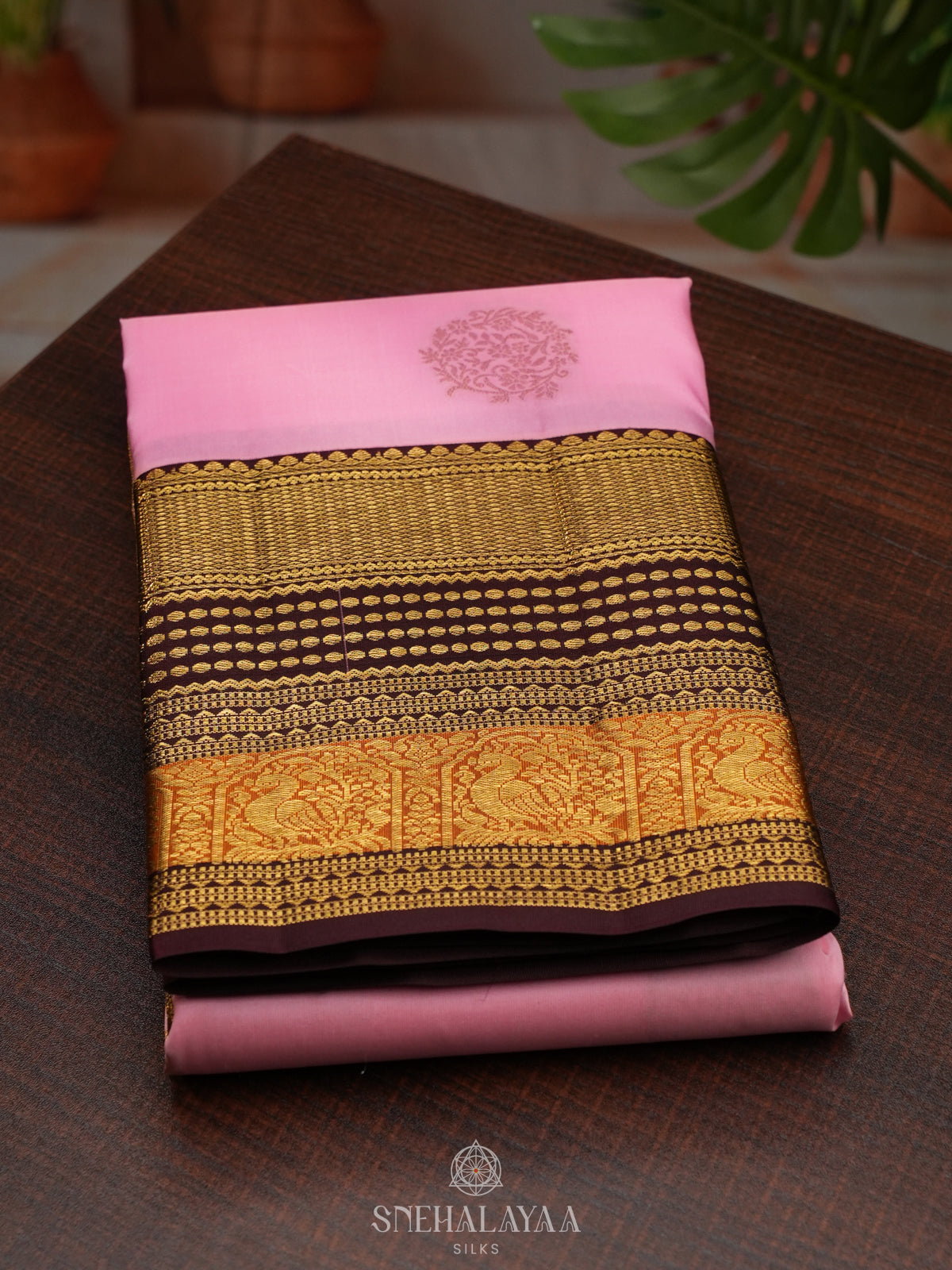 Baby Pink Kanjivaram Silk Saree
