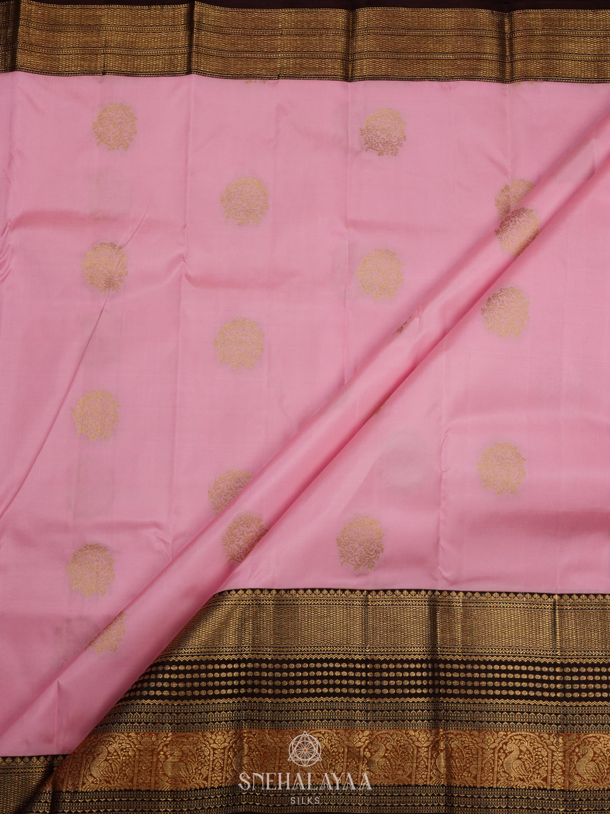 Baby Pink Kanjivaram Silk Saree