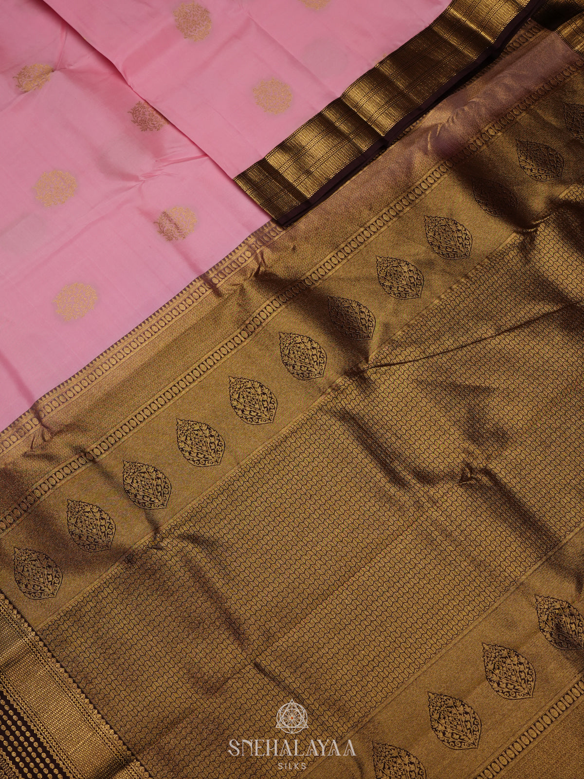 Baby Pink Kanjivaram Silk Saree