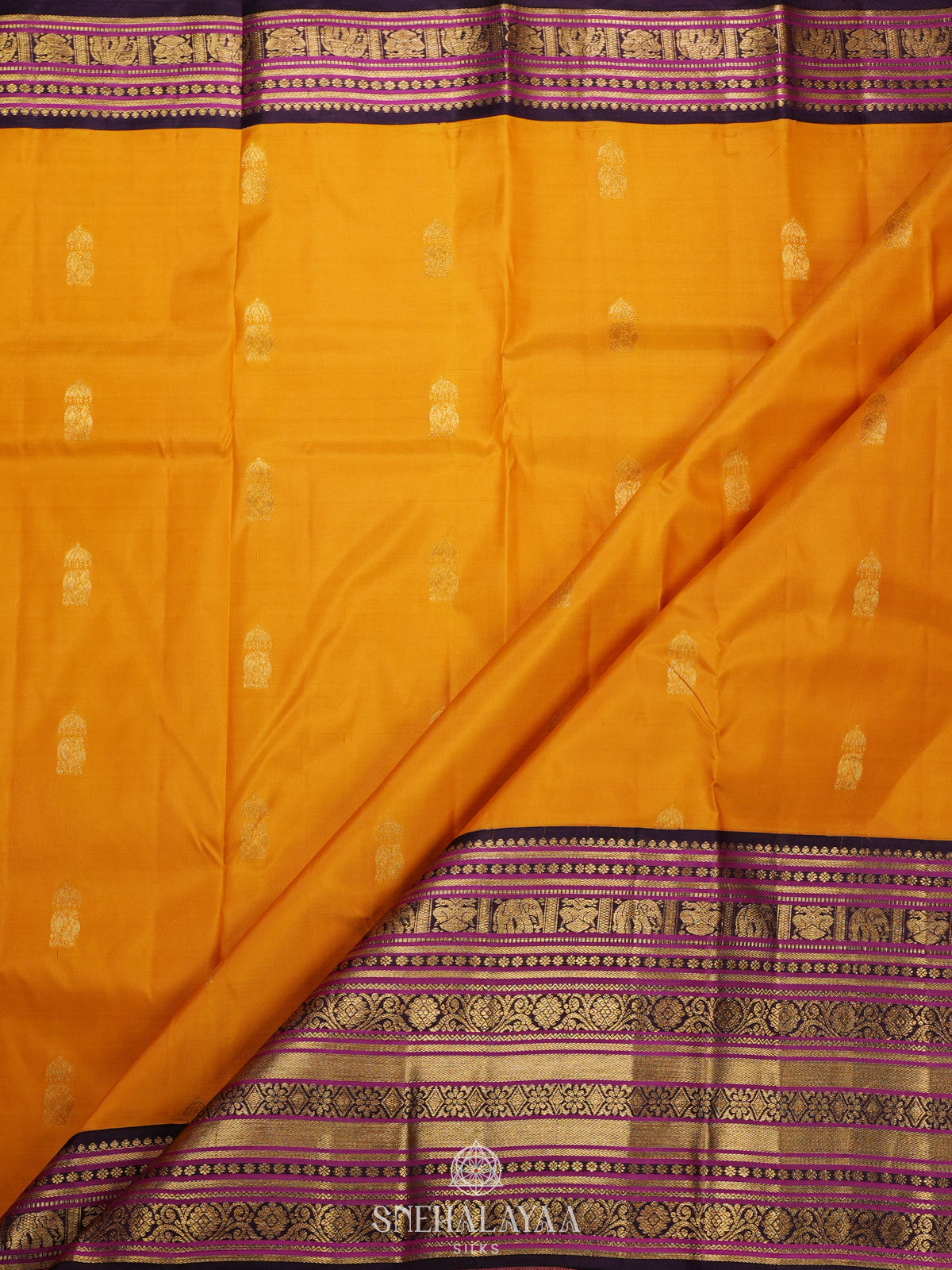 Mango Yellow Kanjivaram Silk Saree